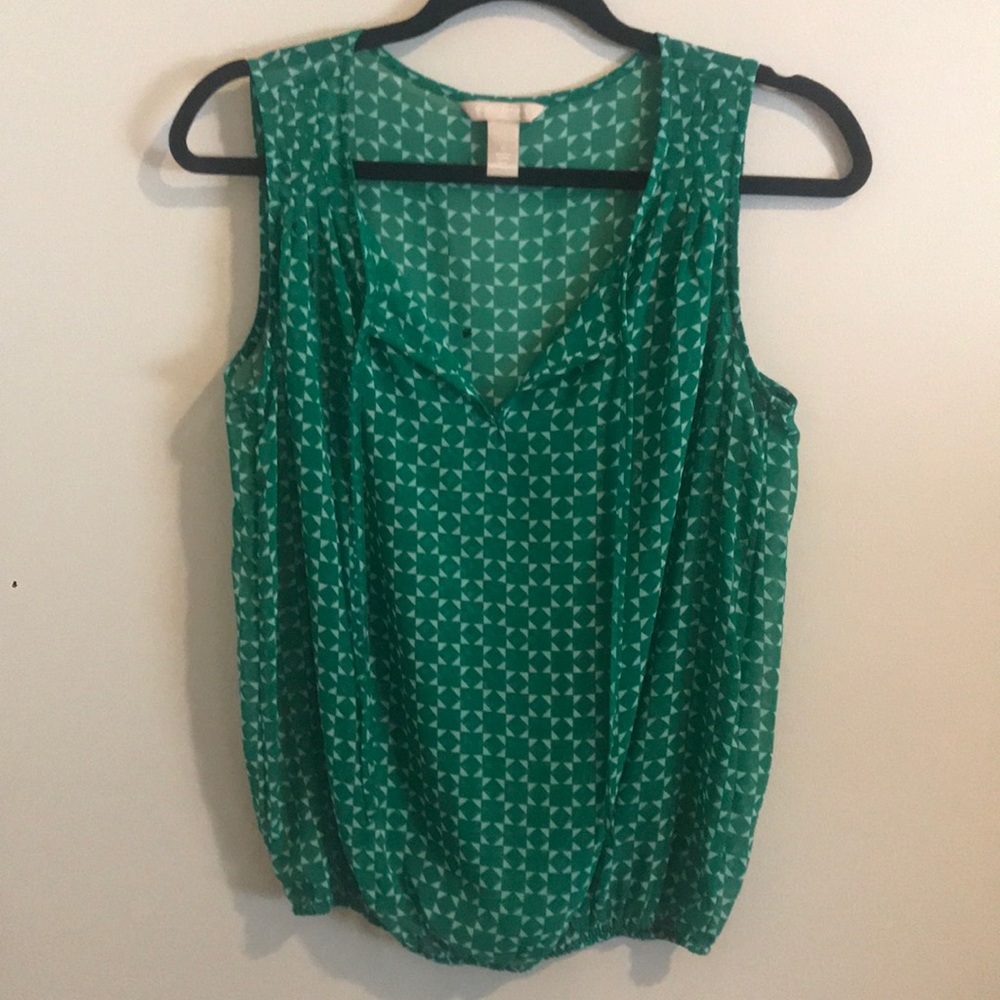 Green and White shirt